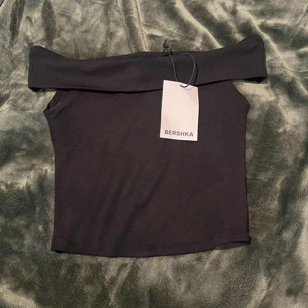 Black Bershka Off the Shoulder Top Size S